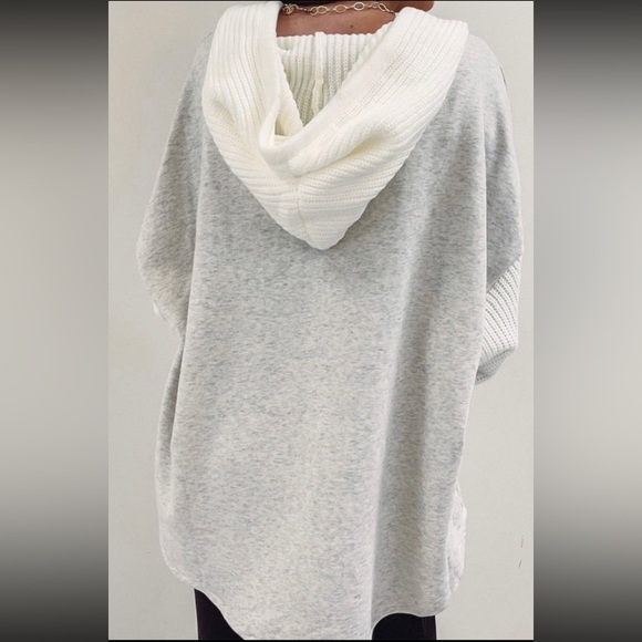 Y2K Jersey Sweater Sleeve Gray Button Up Knitted Long Sleeve - Picture 2 of 14